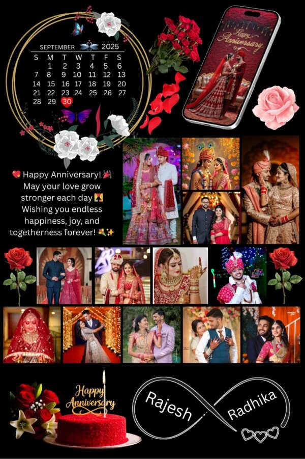 Personalized Photo Frame Calendar | Custom size 12*18  A3